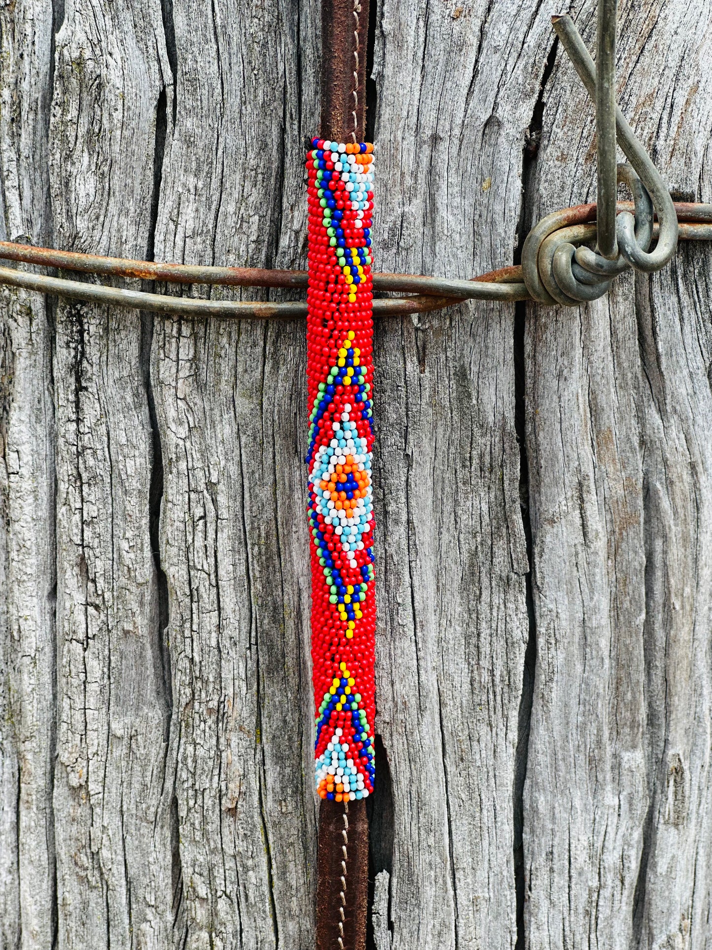 Beaded Oiled Harness Leather Over & Under