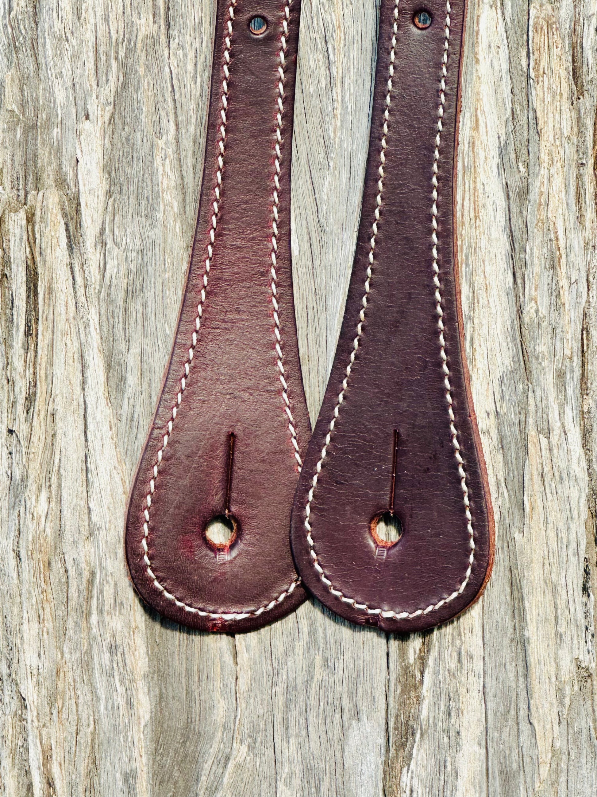 Argentine Dark Oiled Leather Spur Straps - Dustybutts Australia