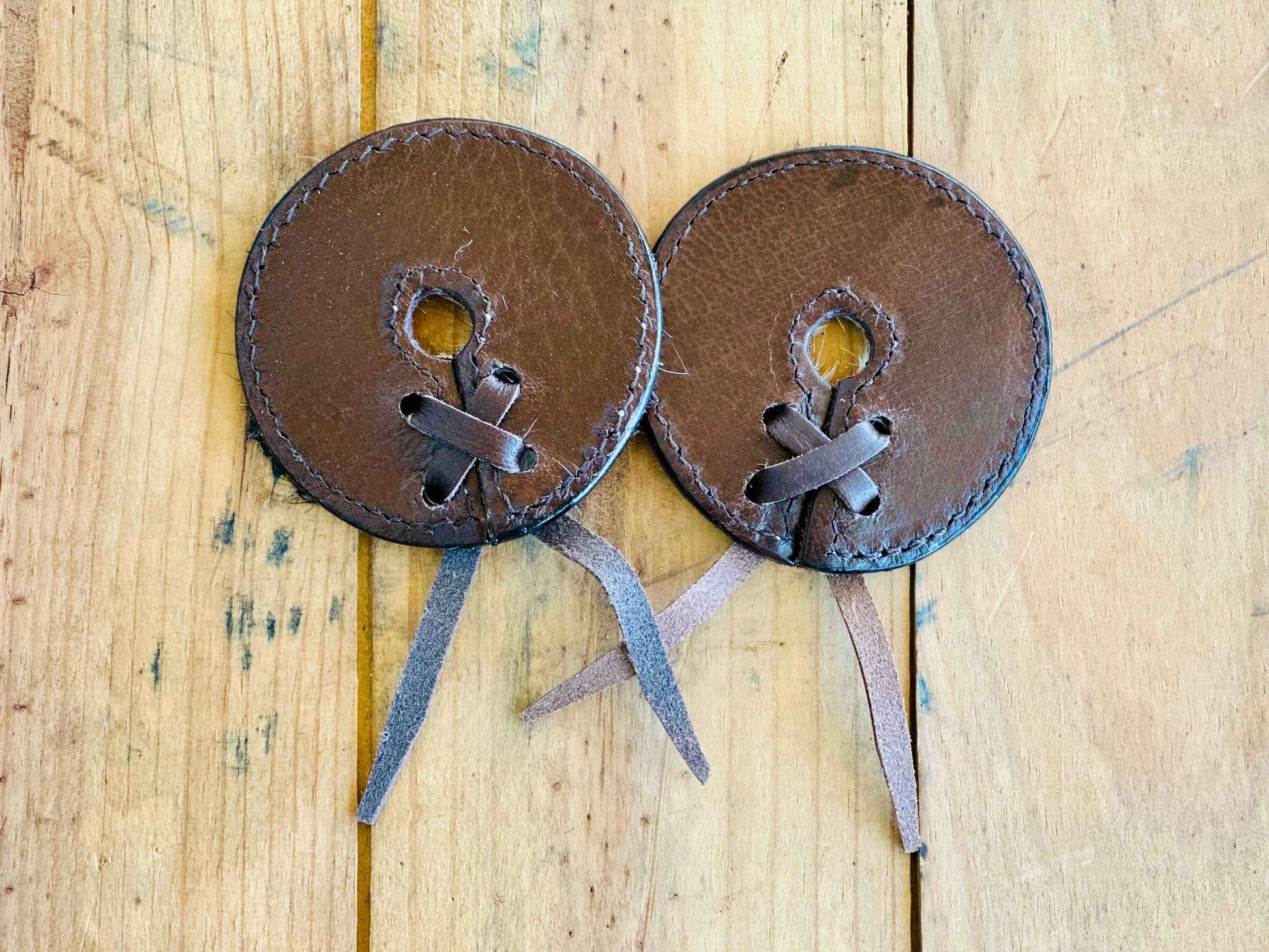 Leather Bit Guards // Cowhide - 3.
