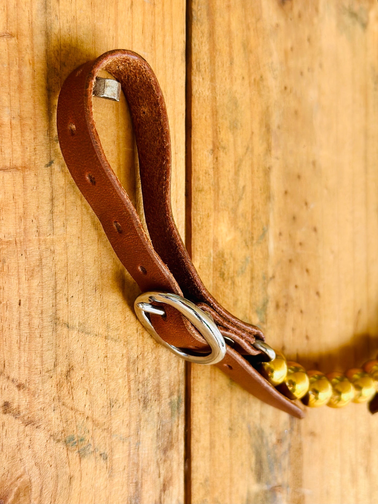 Dustybutts 7 Ball Brass Curb Strap