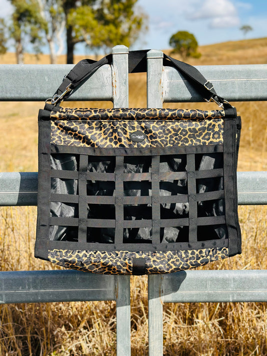 Introductory Price // Dustybutts Top Load Hay Bag- Leopard
