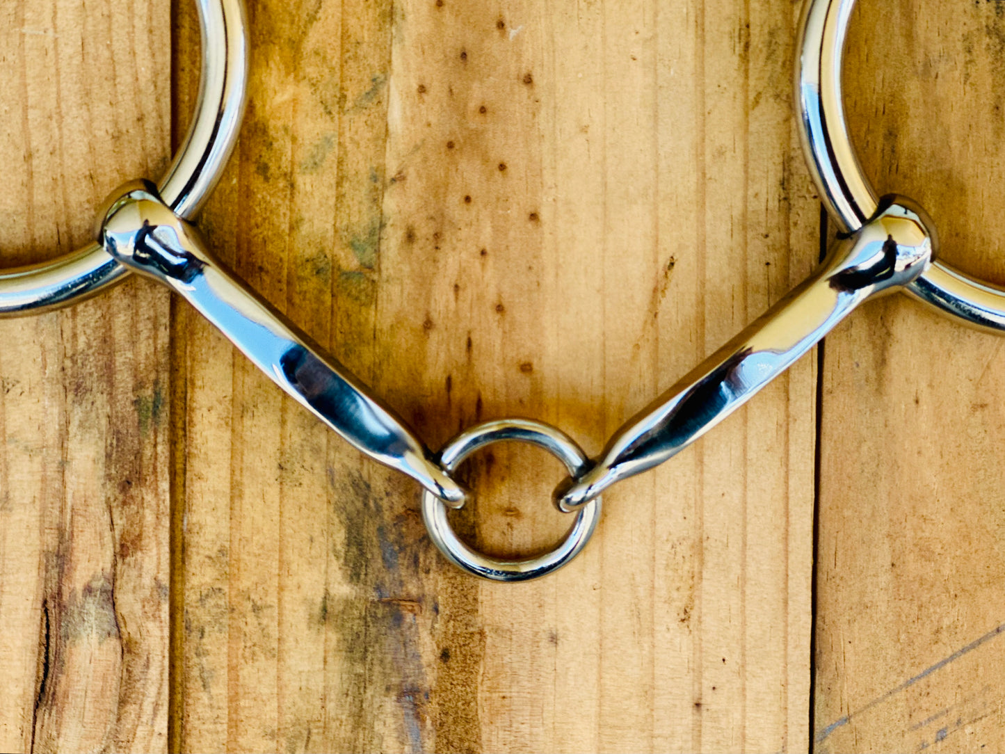 Dustybutts Weighted Loose Ring Square Snaffle Bit With Lifesaver