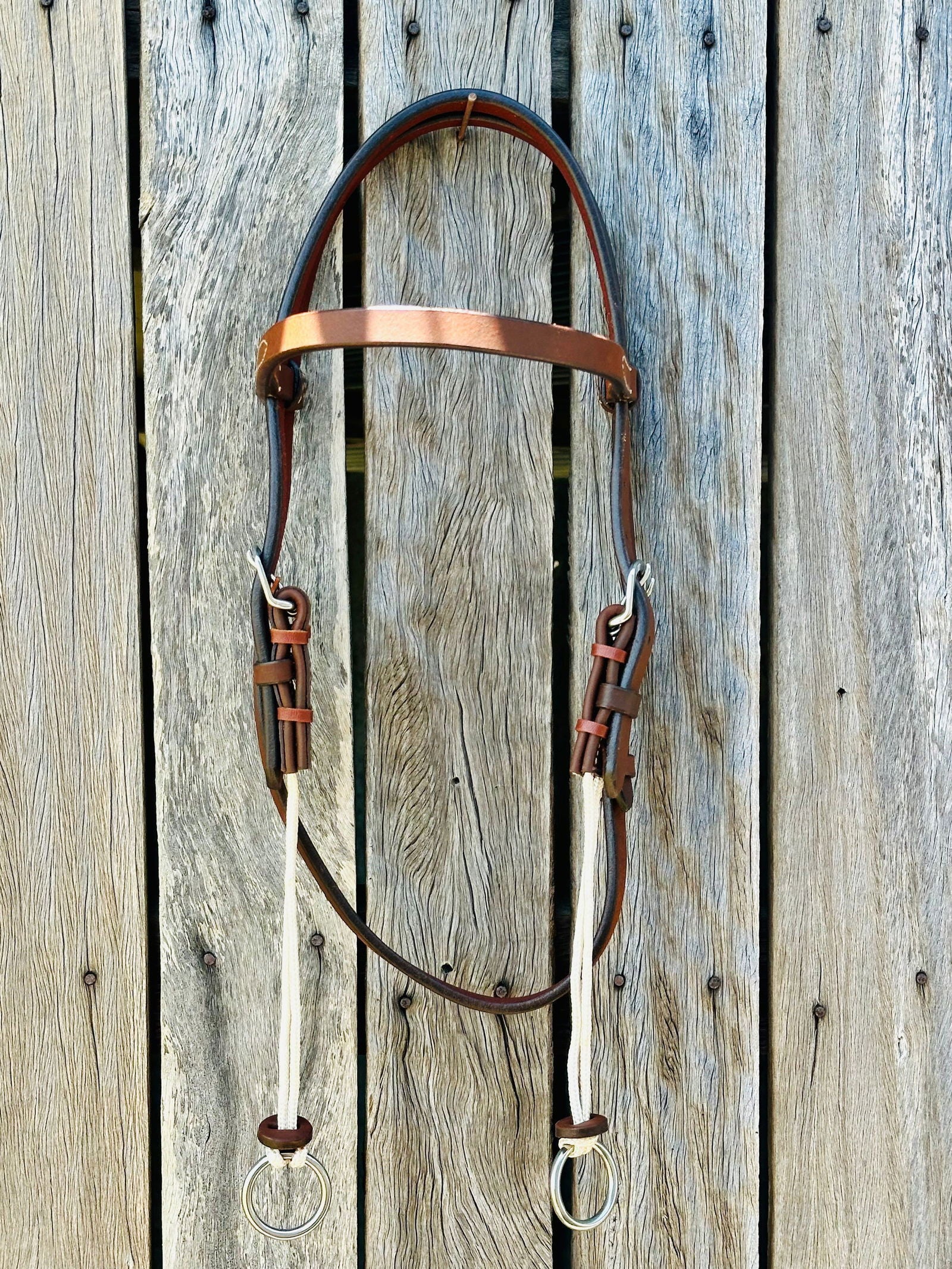 American Oiled Harness Leather Gag Bridle - Dustybutts Australia