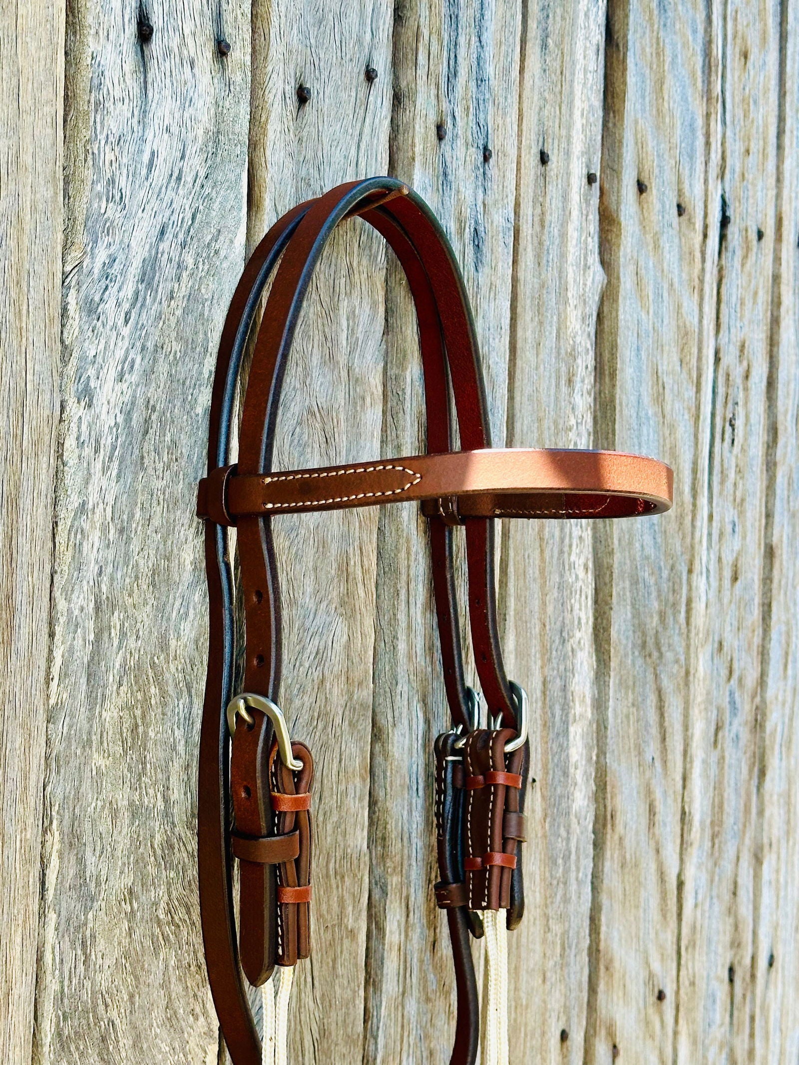 American Oiled Harness Leather Gag Bridle - Dustybutts Australia
