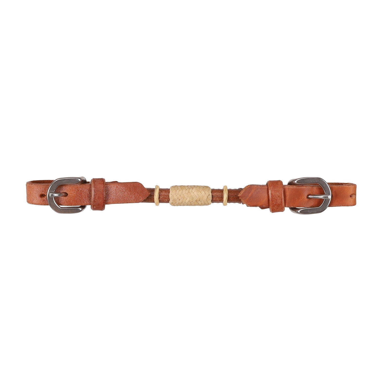 Argentina Cow Leather Rolled Curb Strap with Rawhide - Harness - Dustybutts Australia