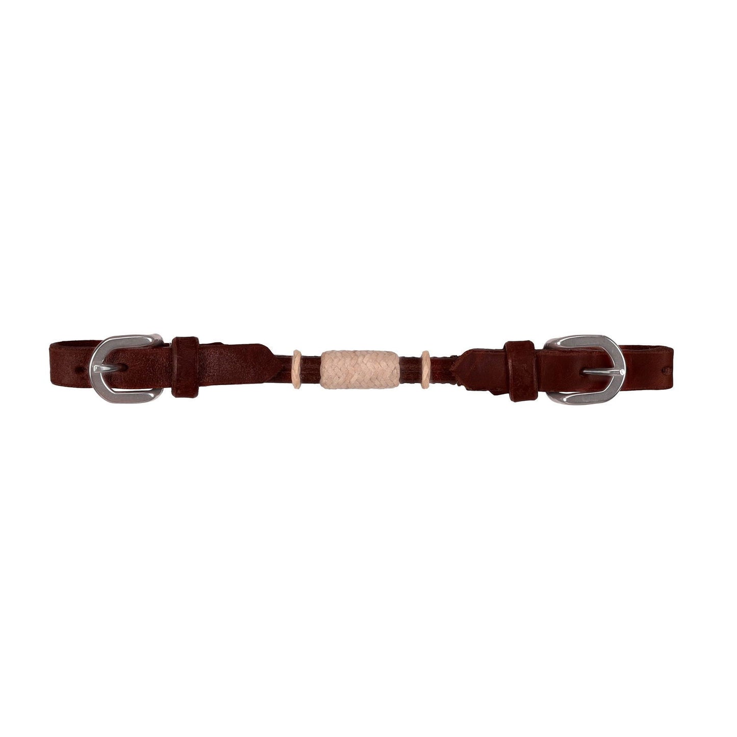 Argentina Cow Leather Rolled Curb Strap with Rawhide - Latigo - Dustybutts Australia