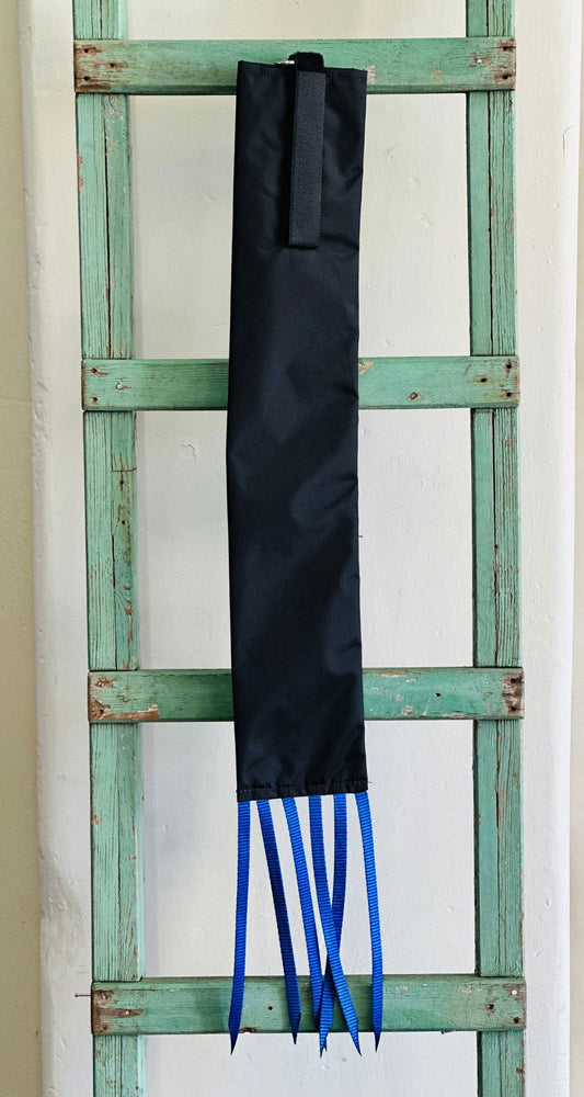 Black Tail Bag With Blue Whippers // Regular - Dustybutts Australia