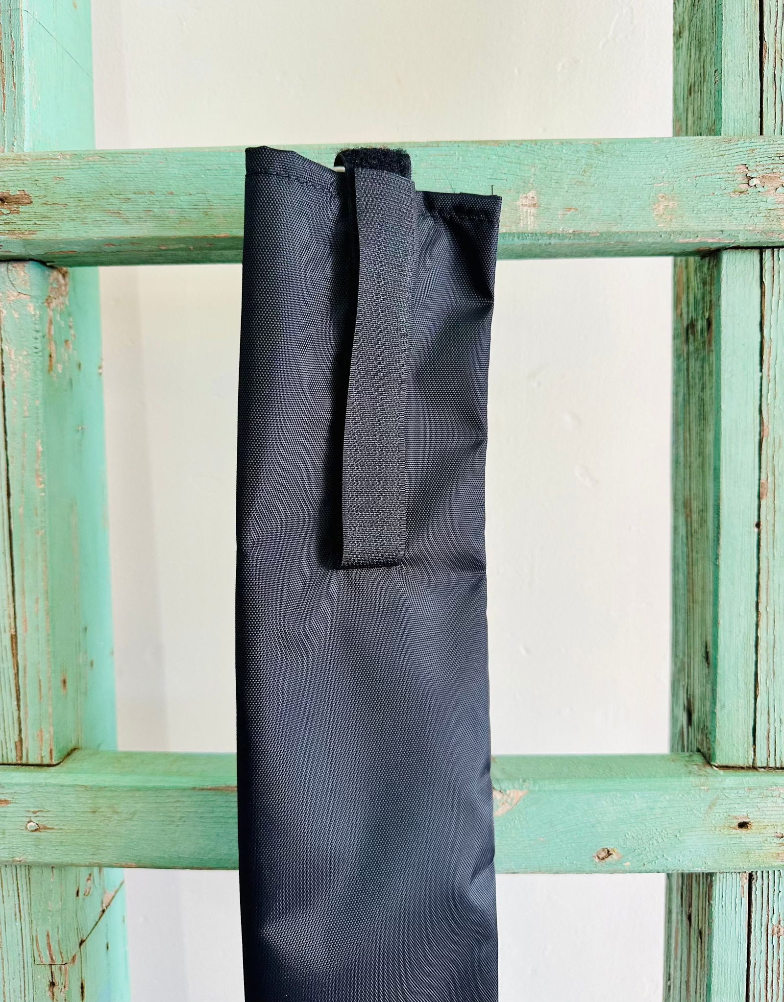 Black Tail Bag With Green Whippers // Long - Dustybutts Australia