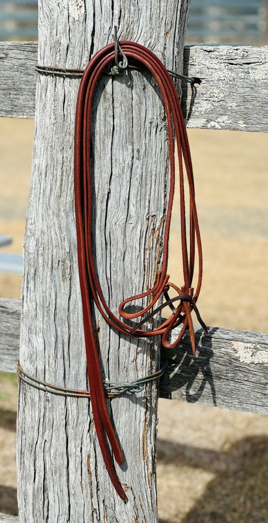Dustybutts 5/8” Oiled Harness Leather Split Reins
