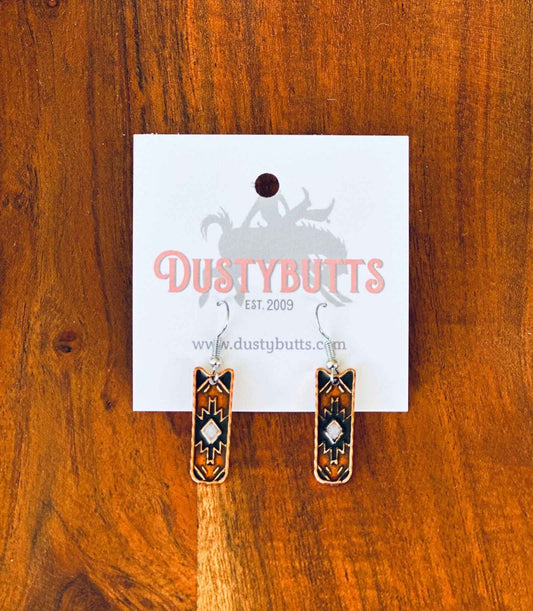 Copper Aztec Earrings - Dustybutts Australia
