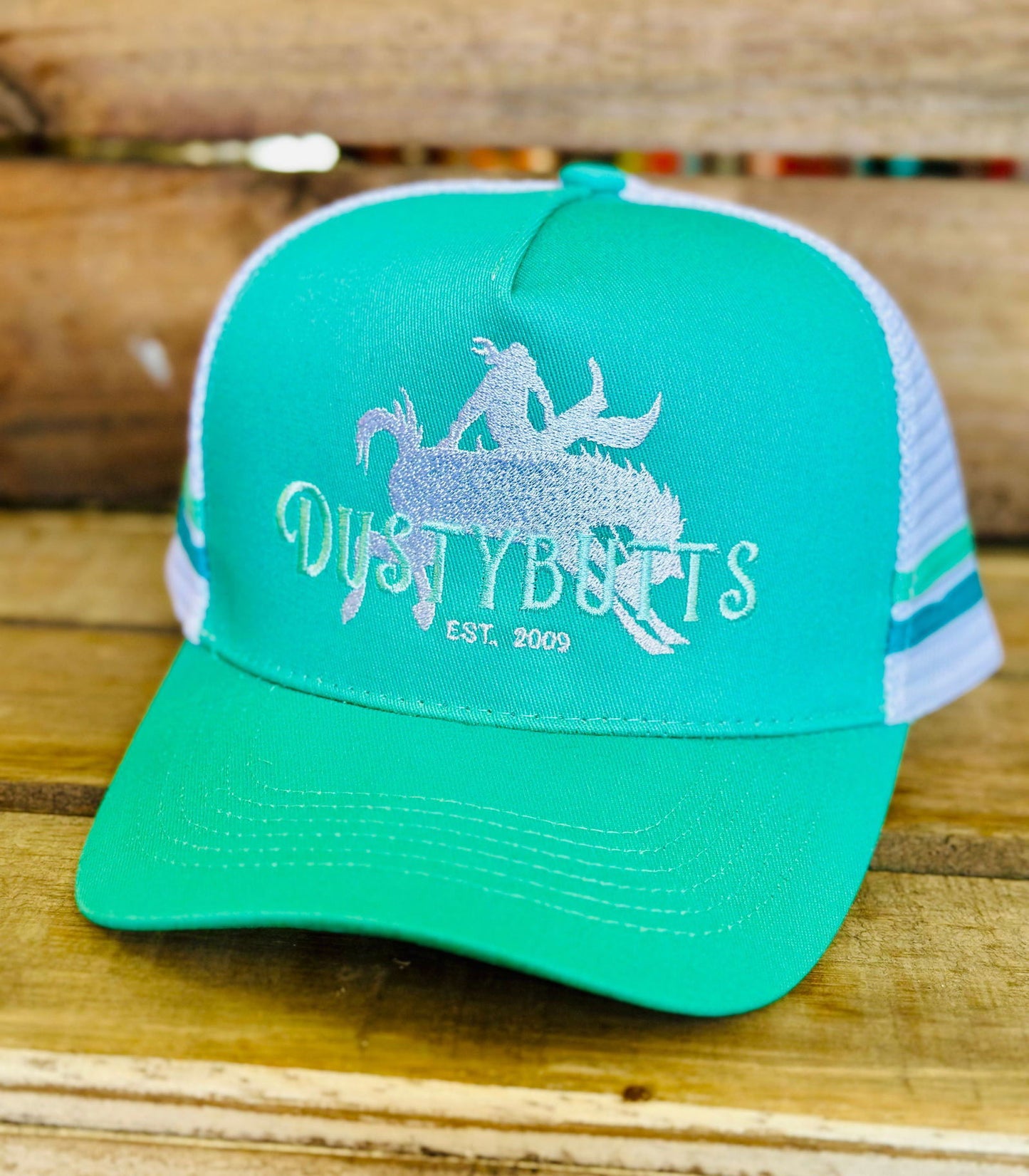 Dustybutts Trucker Cap // Ponytail // Teal - Dustybutts Australia