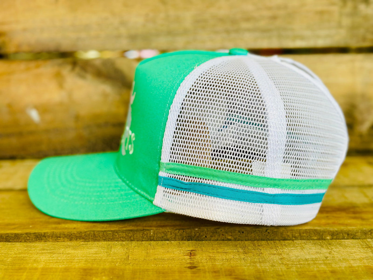 Dustybutts Trucker Cap // Ponytail // Teal - Dustybutts Australia