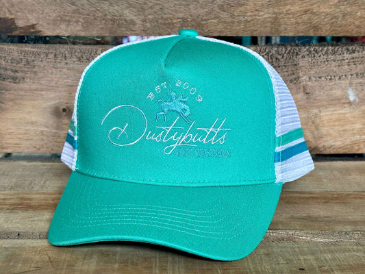 Dustybutts Trucker Cap // Ponytail // Teal - Dustybutts Australia