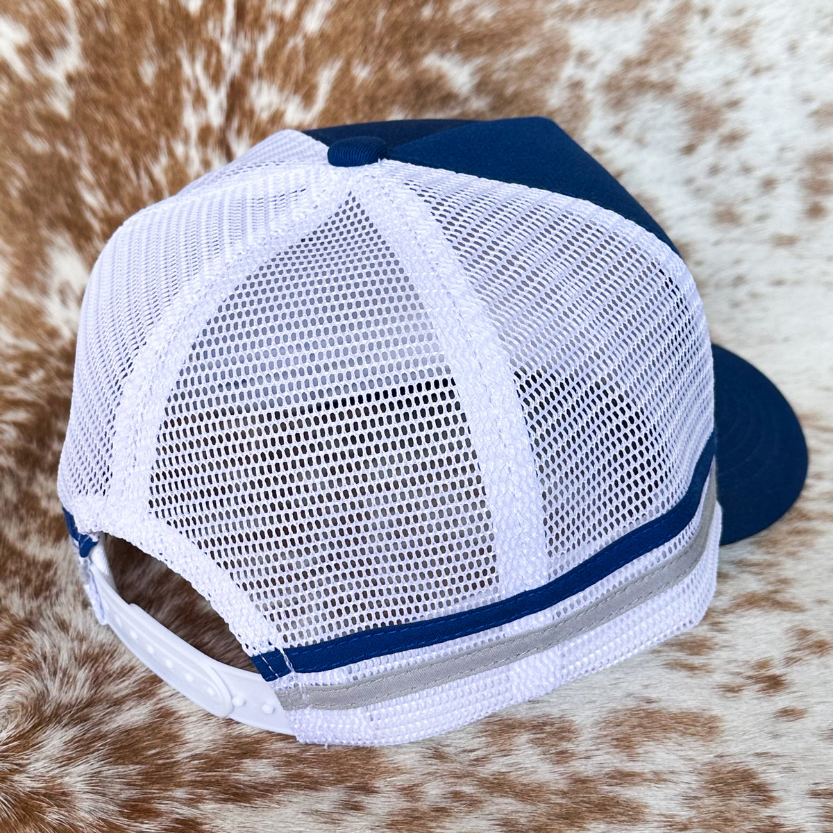 Dustybutts Trucker Cap // White & Royal Blue