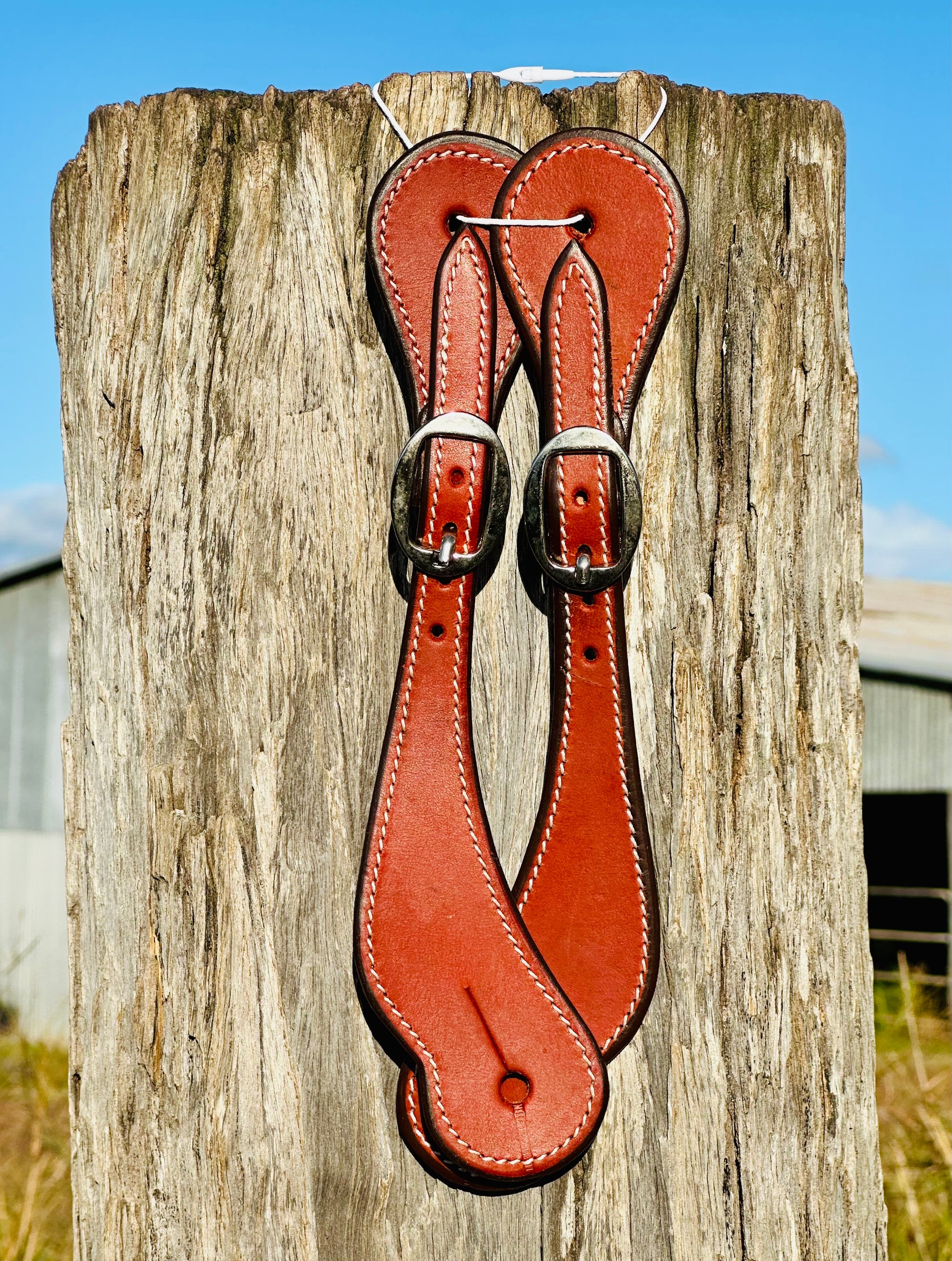 Argentine Medium Leather Spur Straps - Dustybutts Australia