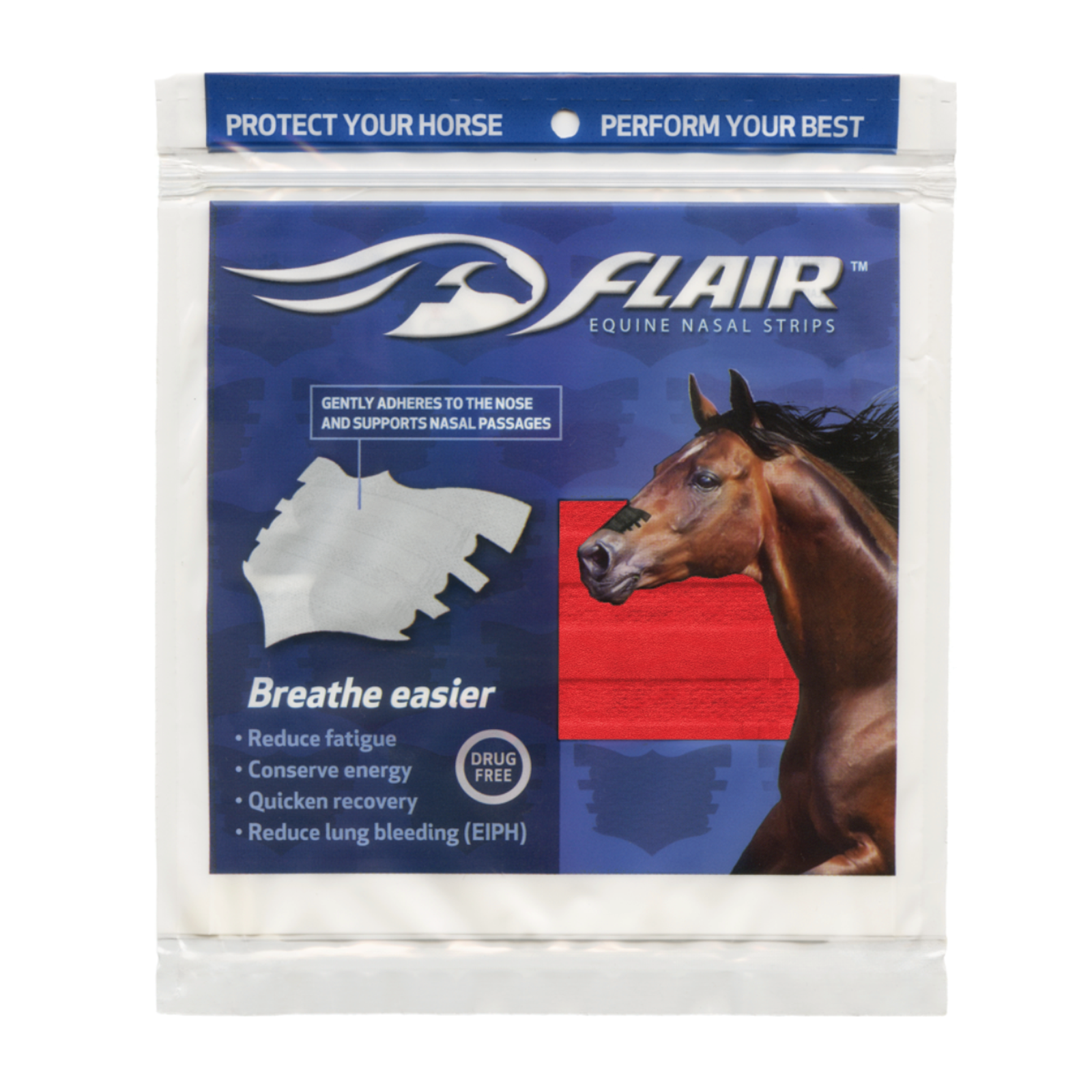 Flair Equine Nasal Strips - Single Red - Dustybutts Australia