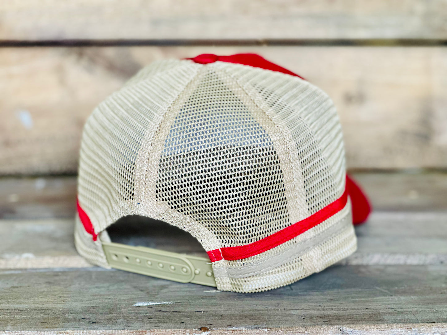 Dustybutts Trucker Cap // Red & Tan