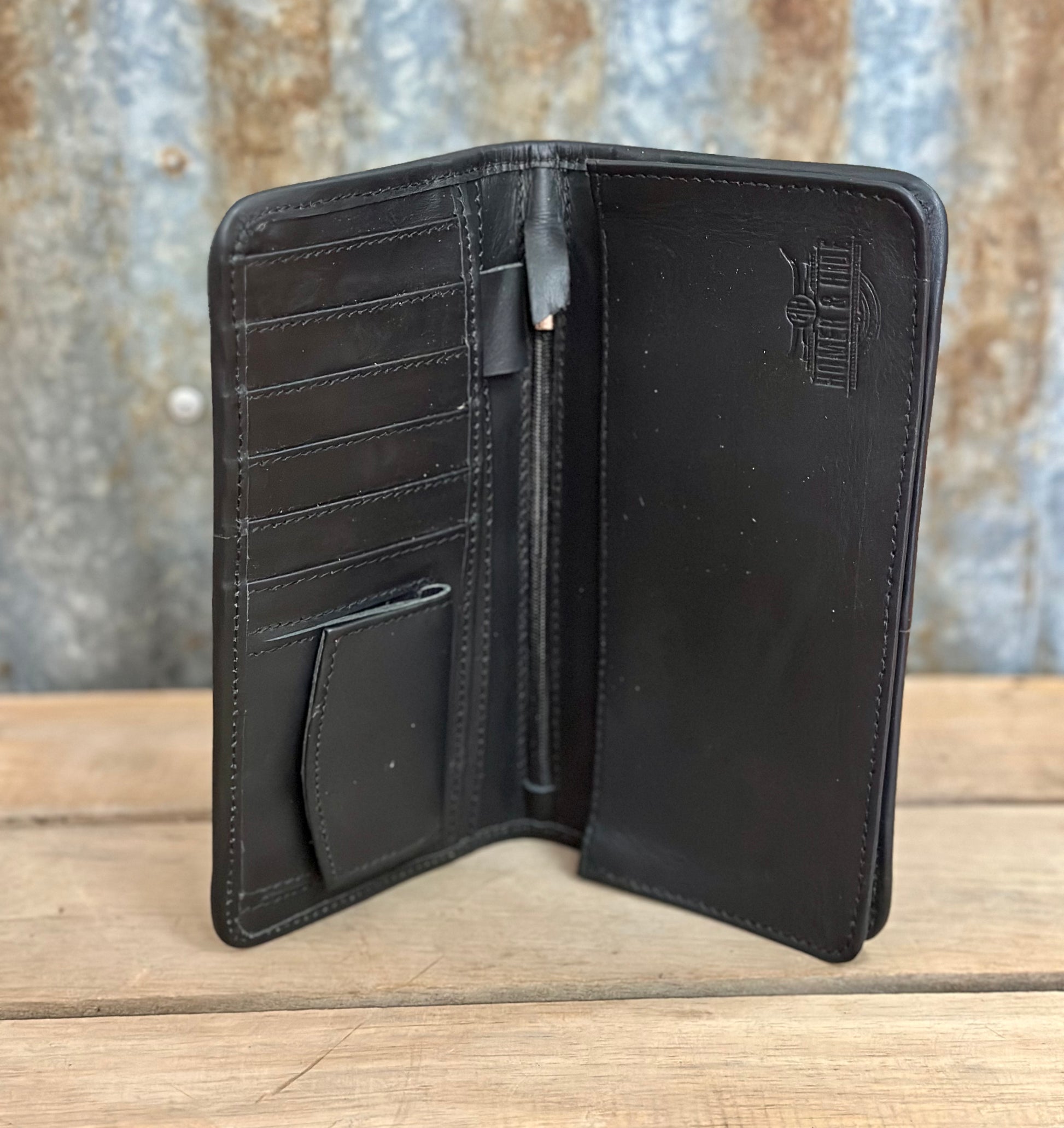 Homer & Hide Cowhide Wallet - Black - Dustybutts Australia