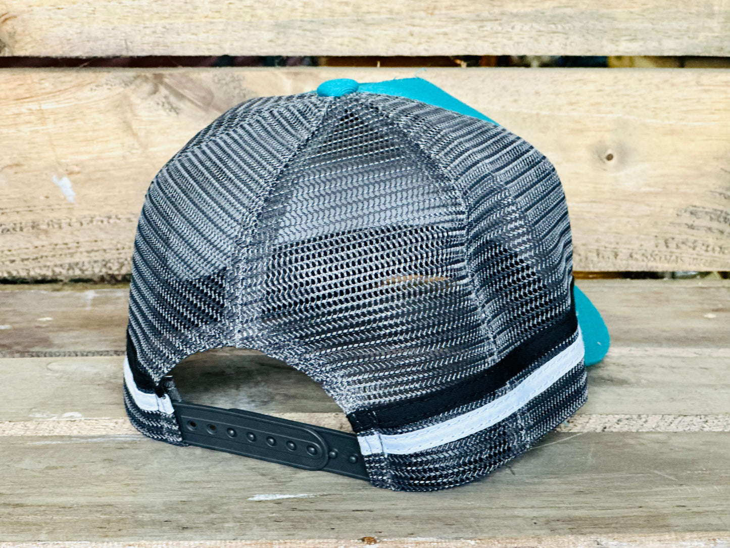 Dustybutts Trucker Cap // Teal & Grey