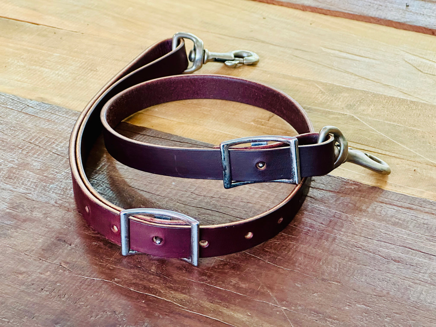1" Leather Tiedown Strap // Stainless Steel Snaps - Dustybutts Australia