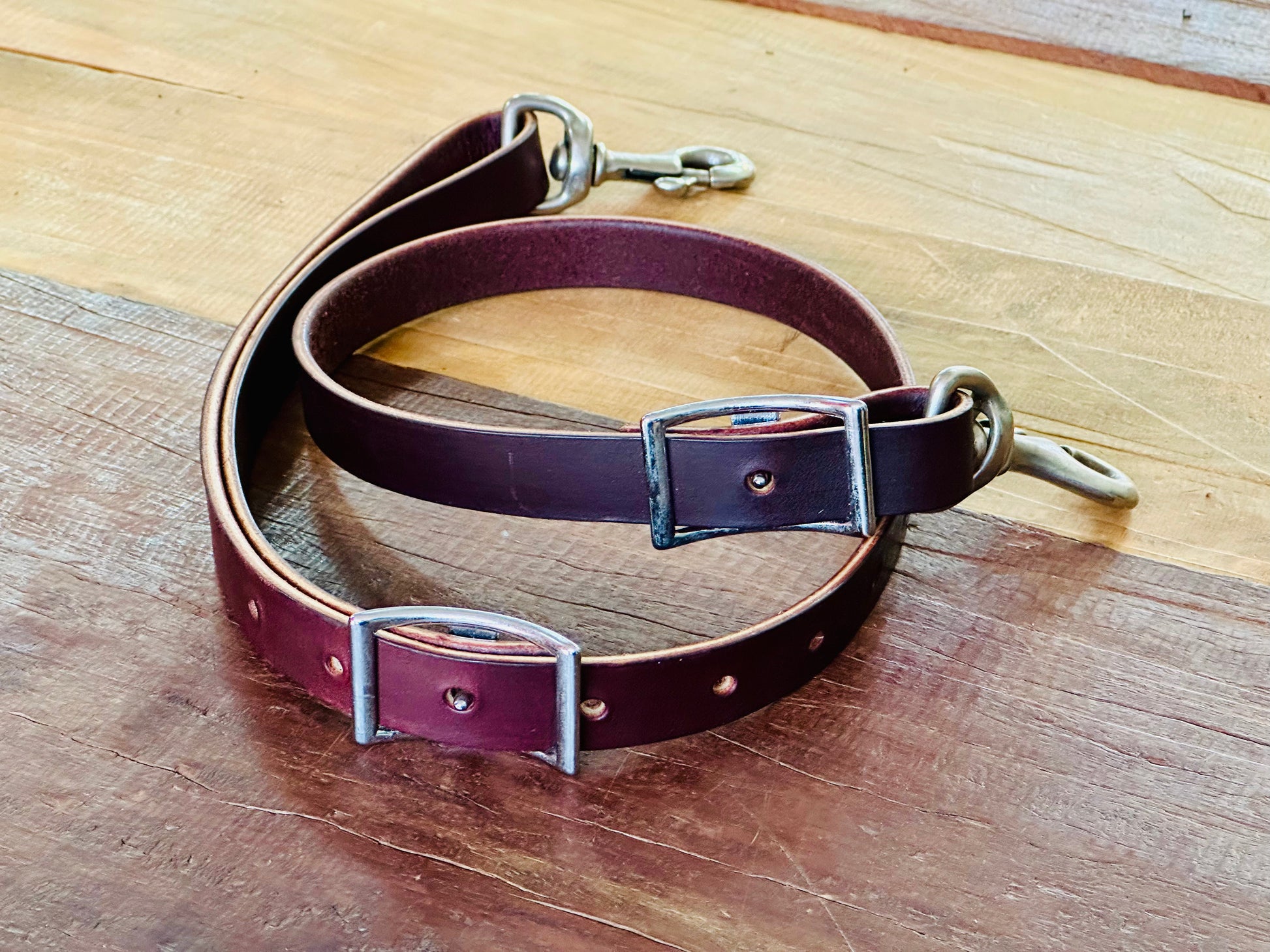 1" Leather Tiedown Strap // Stainless Steel Snaps - Dustybutts Australia