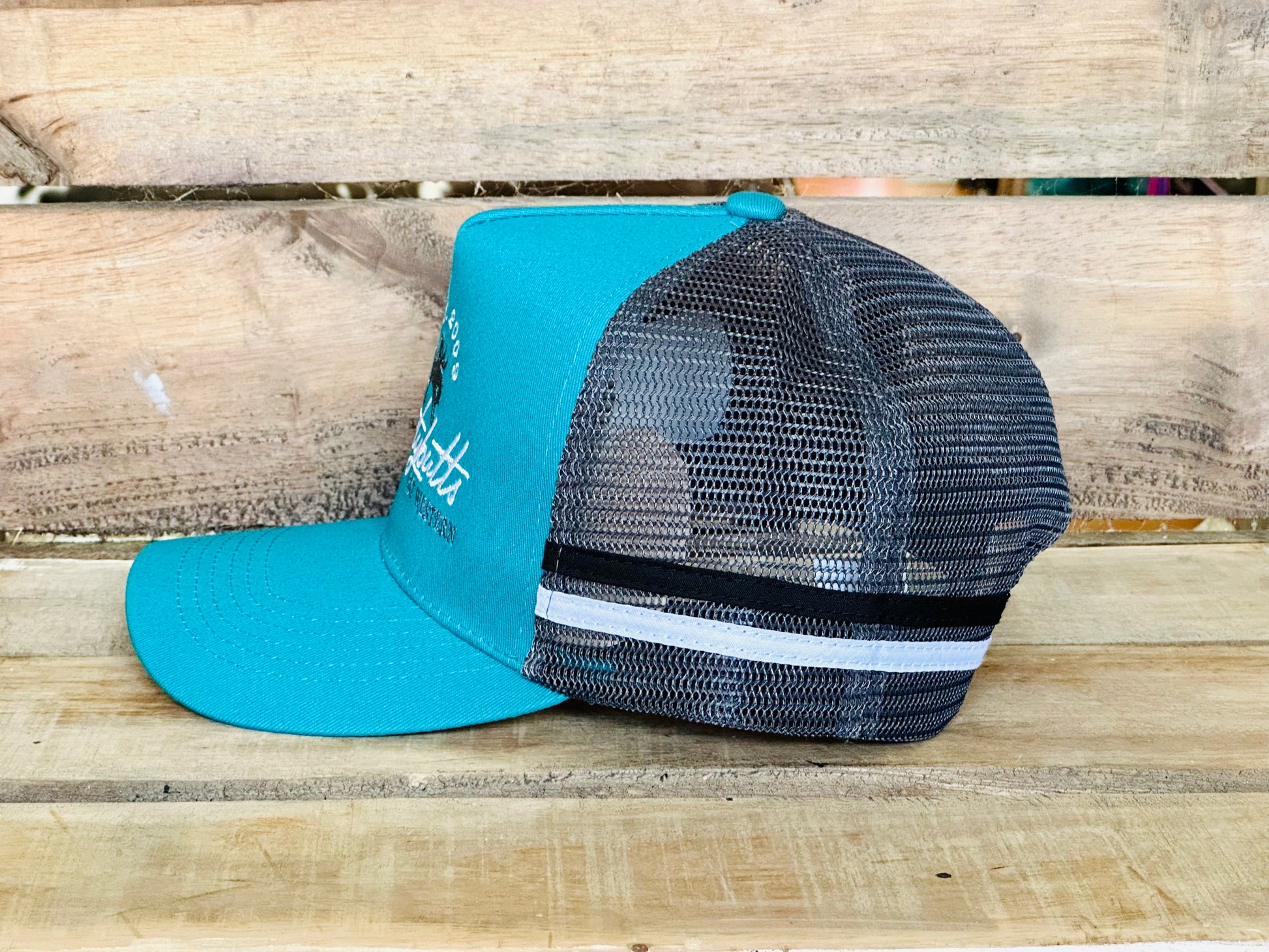 Dustybutts Trucker Cap // Teal & Grey - Dustybutts Australia