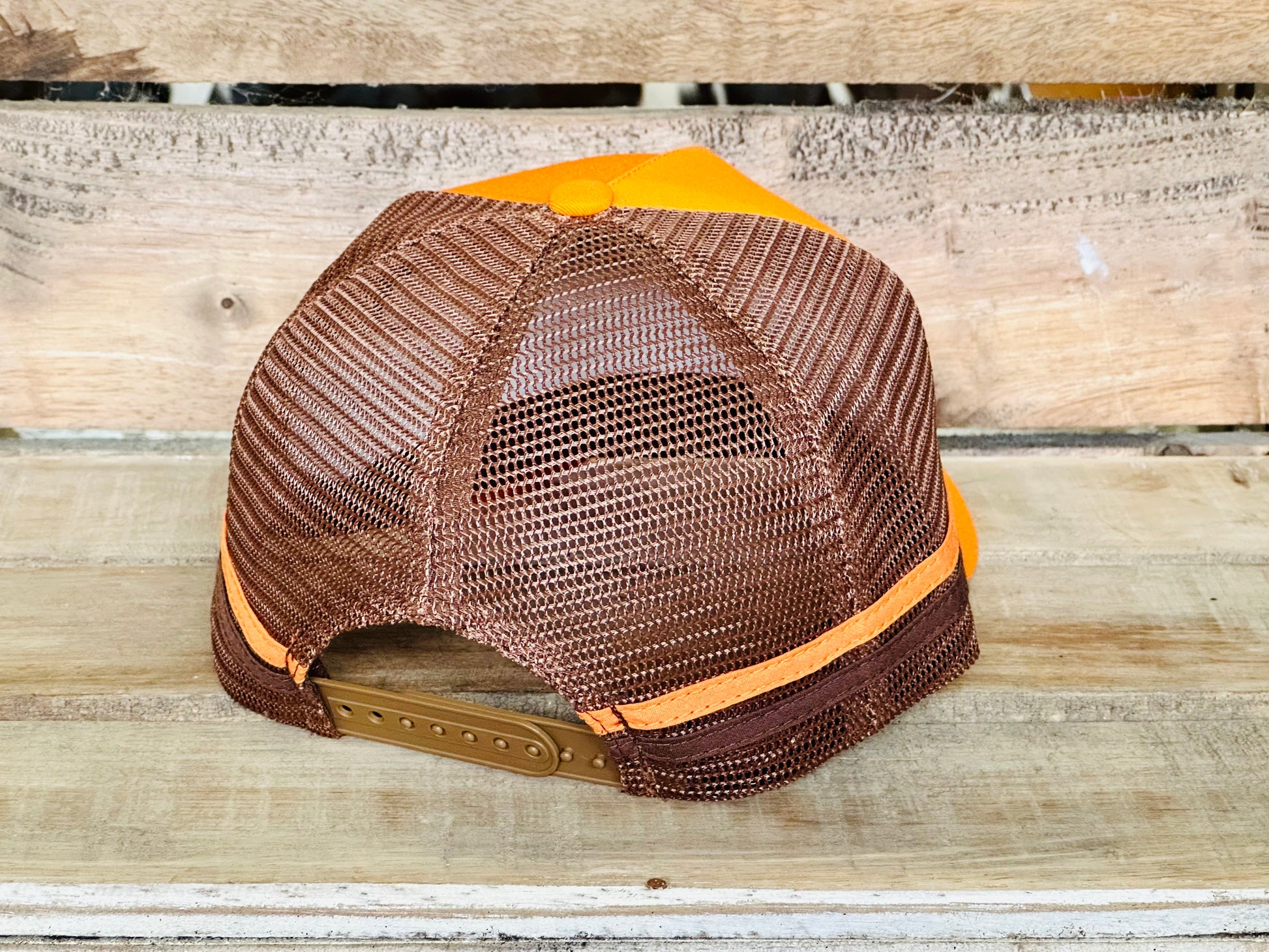 Dustybutts Trucker Cap // Orange & Chocolate - Dustybutts Australia
