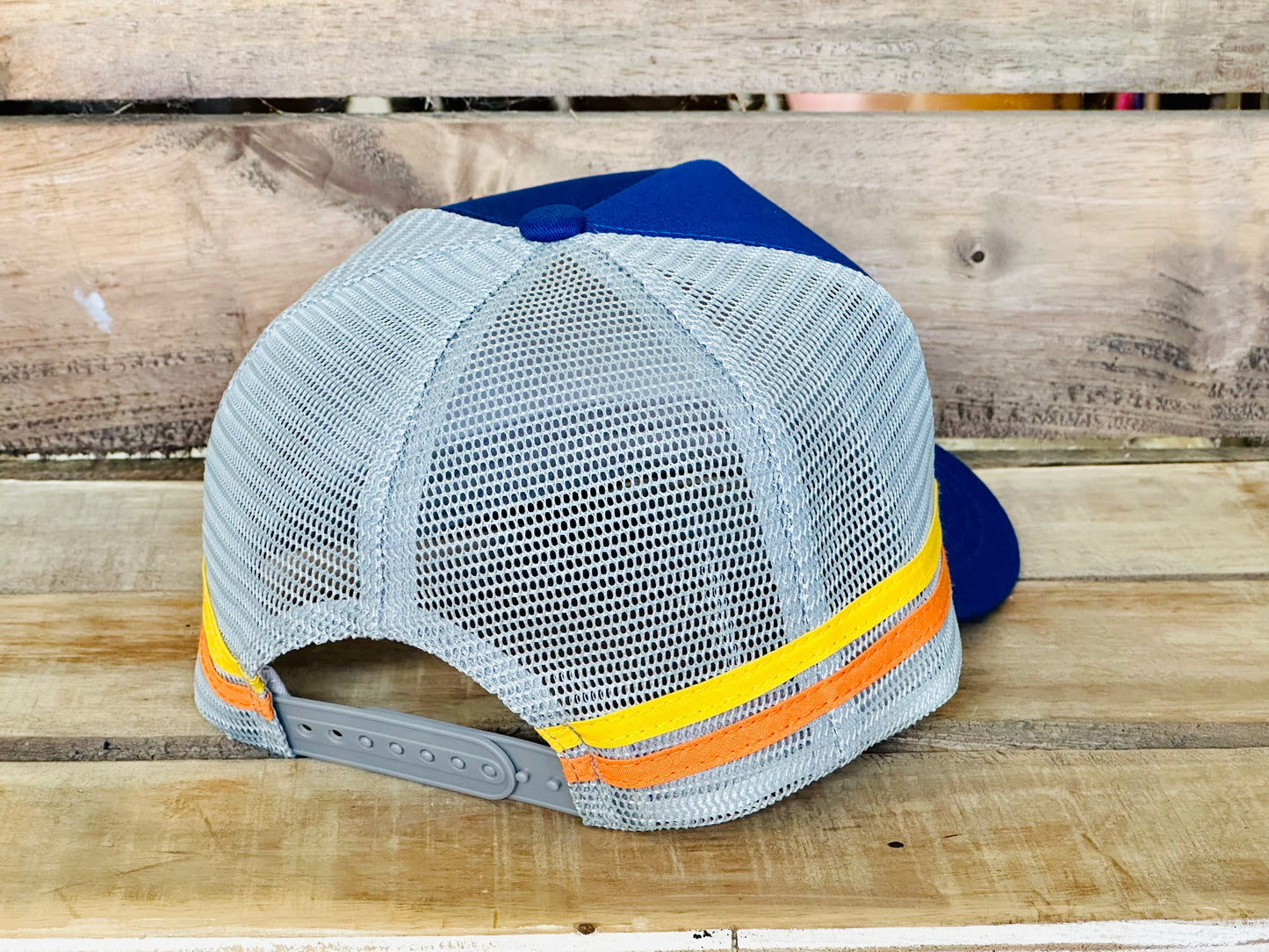 Dustybutts Trucker Cap // Blue, Orange & Yellow - Dustybutts Australia