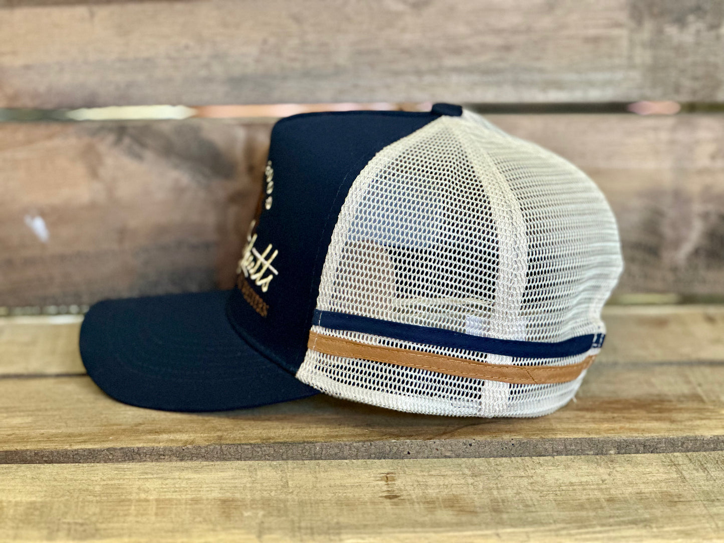 Dustybutts Trucker Cap // Navy & Tan - Dustybutts Australia