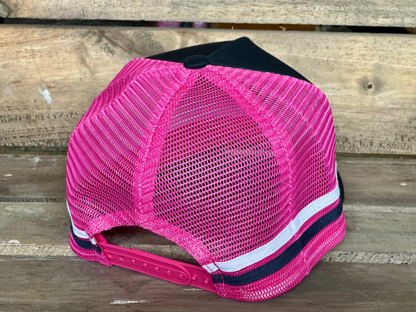 Dustybutts Trucker Cap // Navy & Hot Pink