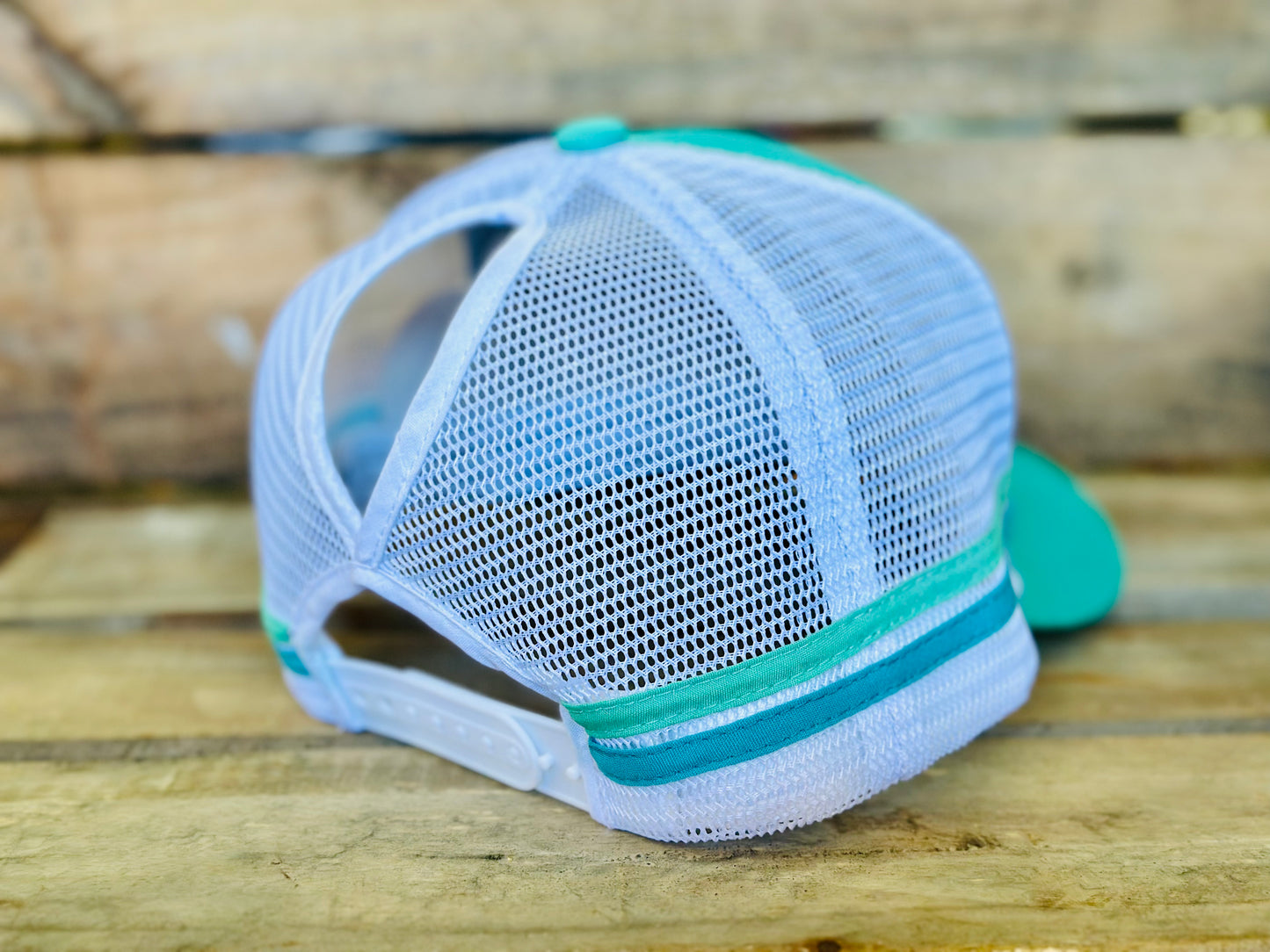 Dustybutts Trucker Cap // Ponytail // Teal