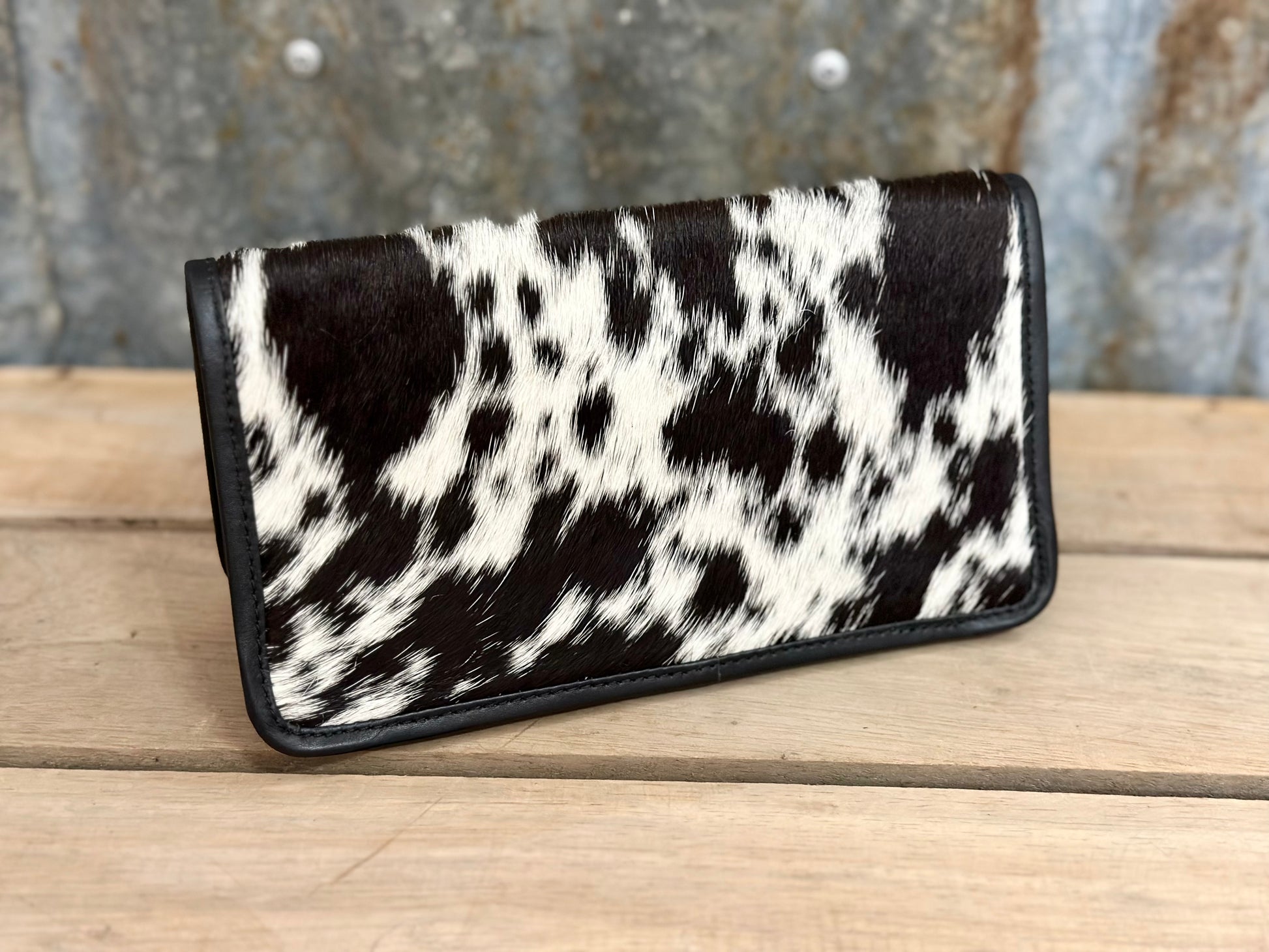 Homer & Hide Cowhide Wallet - Black - Dustybutts Australia