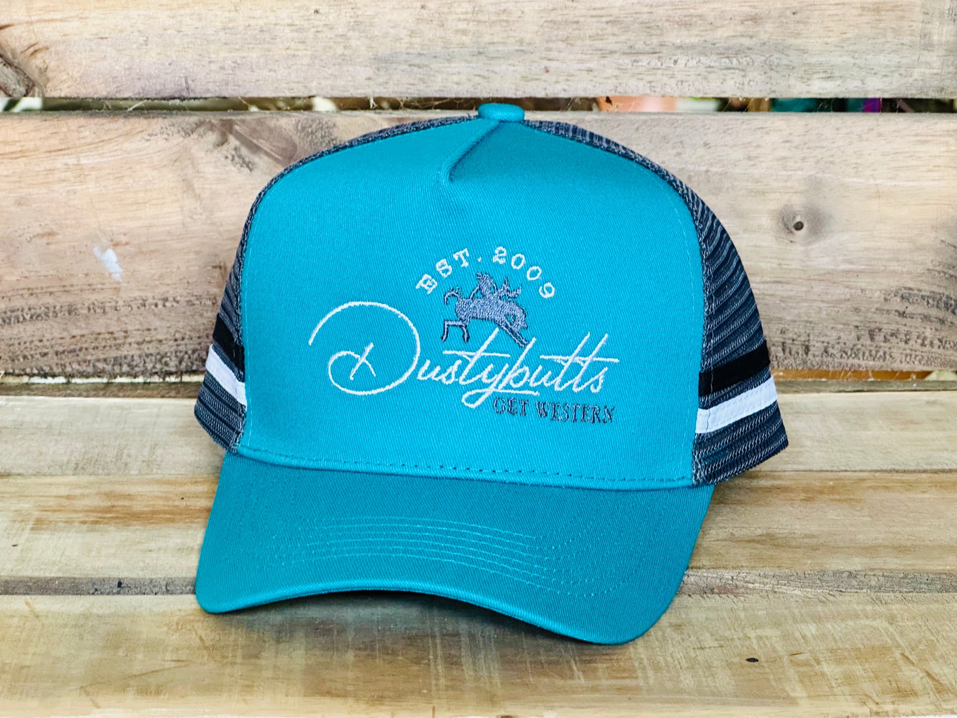 Dustybutts Trucker Cap // Teal & Grey - Dustybutts Australia