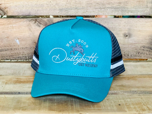 Dustybutts Trucker Cap // Teal & Grey - Dustybutts Australia
