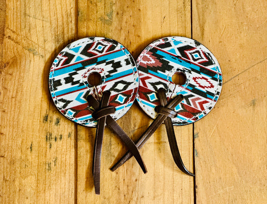 Leather Bit Guards // Navajo Print