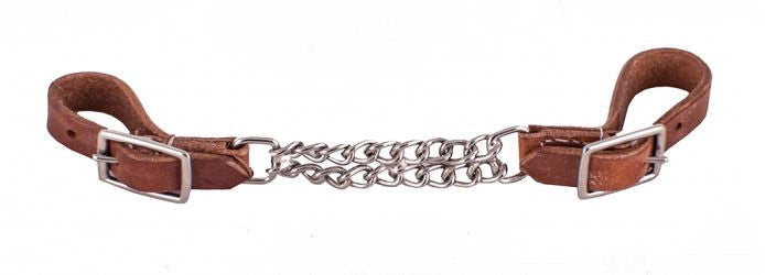 Harness Leather Adjustable Curb Chain - Dustybutts Australia