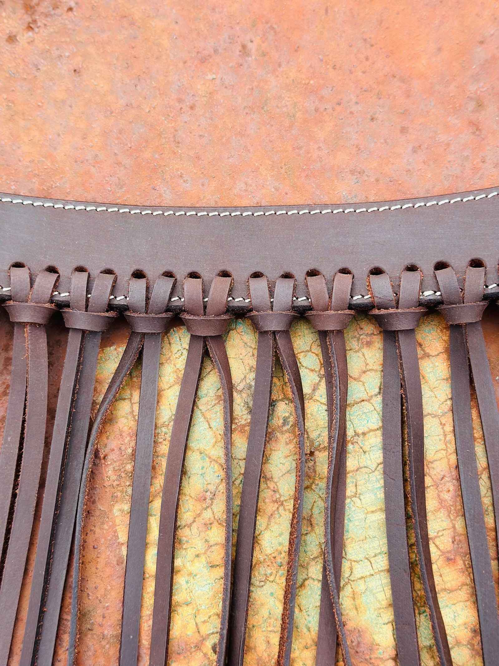 Harness Leather Adjustable Fly Veil // Silver Buckle