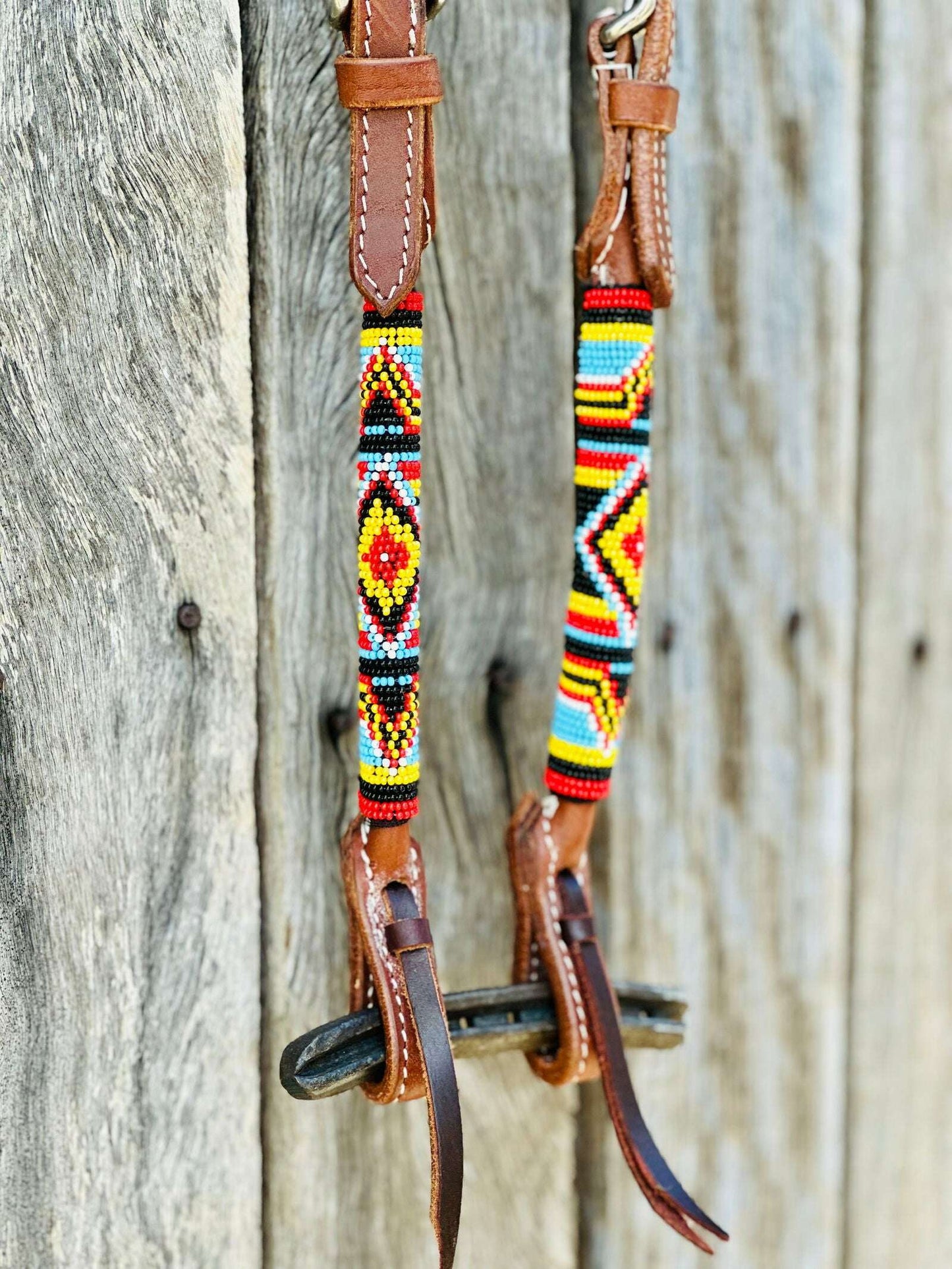 Harness_Leather_One_Eared_Beaded_Bridle_--_Turquoise_Red_Black_Yellow_-_-_Dustybutts_Australia-5041699