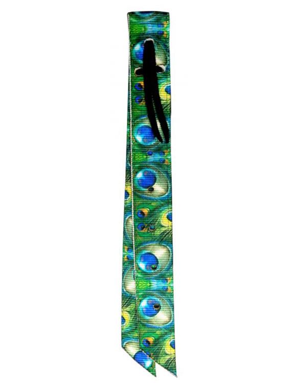 Peacock Print Nylon Tie Strap and Off Billet Set