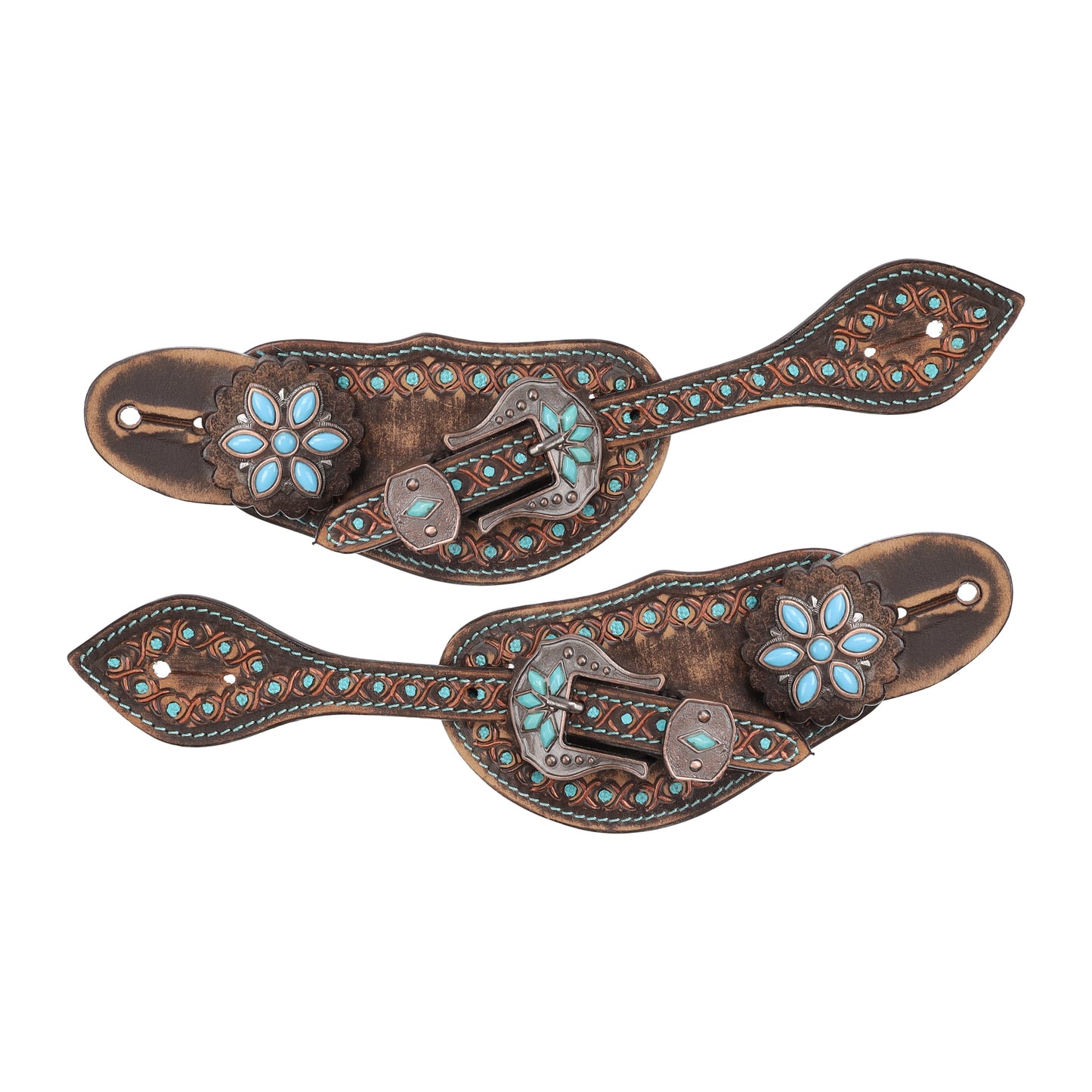 Ladies Dusky Teal Spur Strap