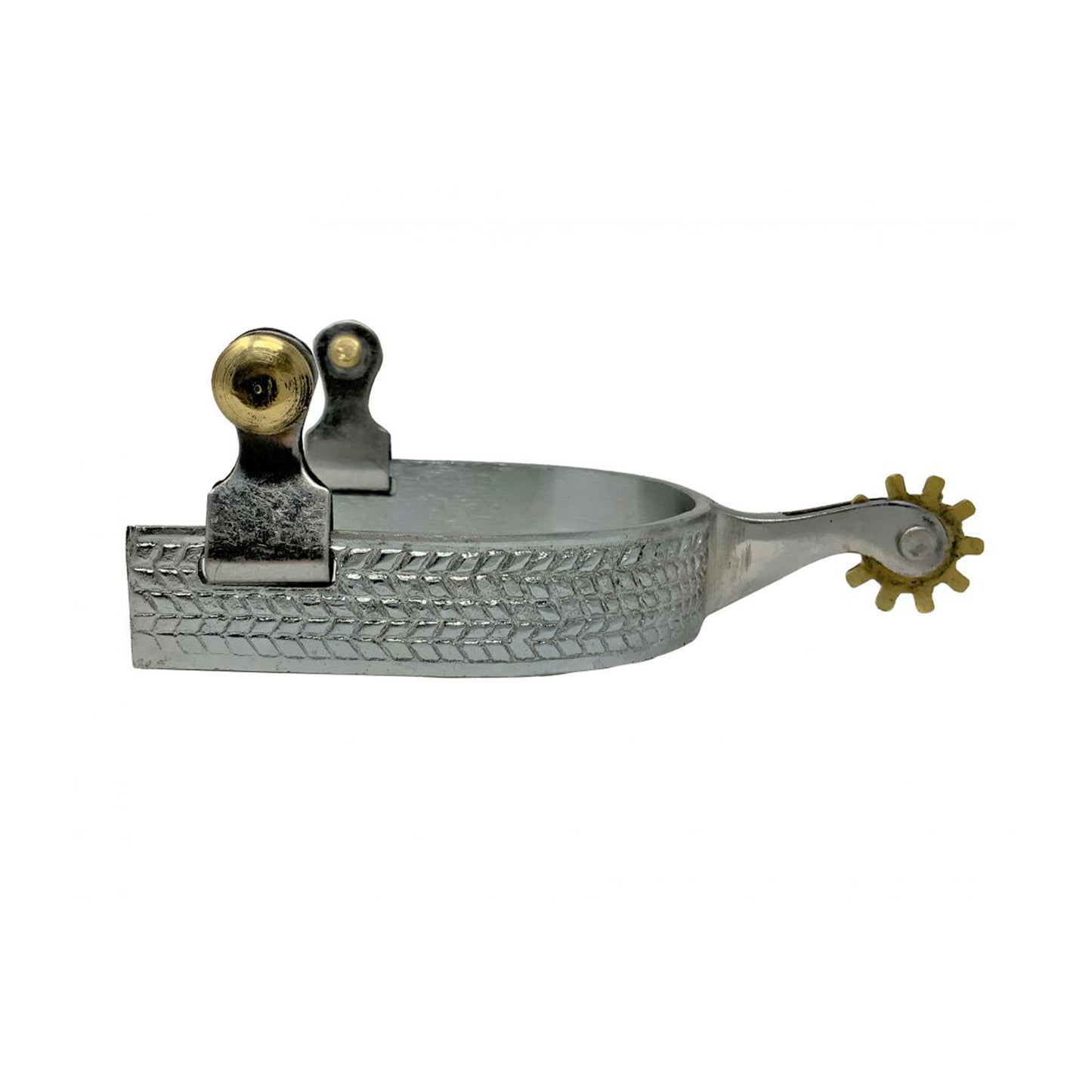 Chrome Plated Men’s Spurs With Stamped Design