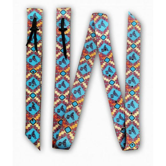 Barrel Racer Print Nylon Tie Strap and Off Billet Set