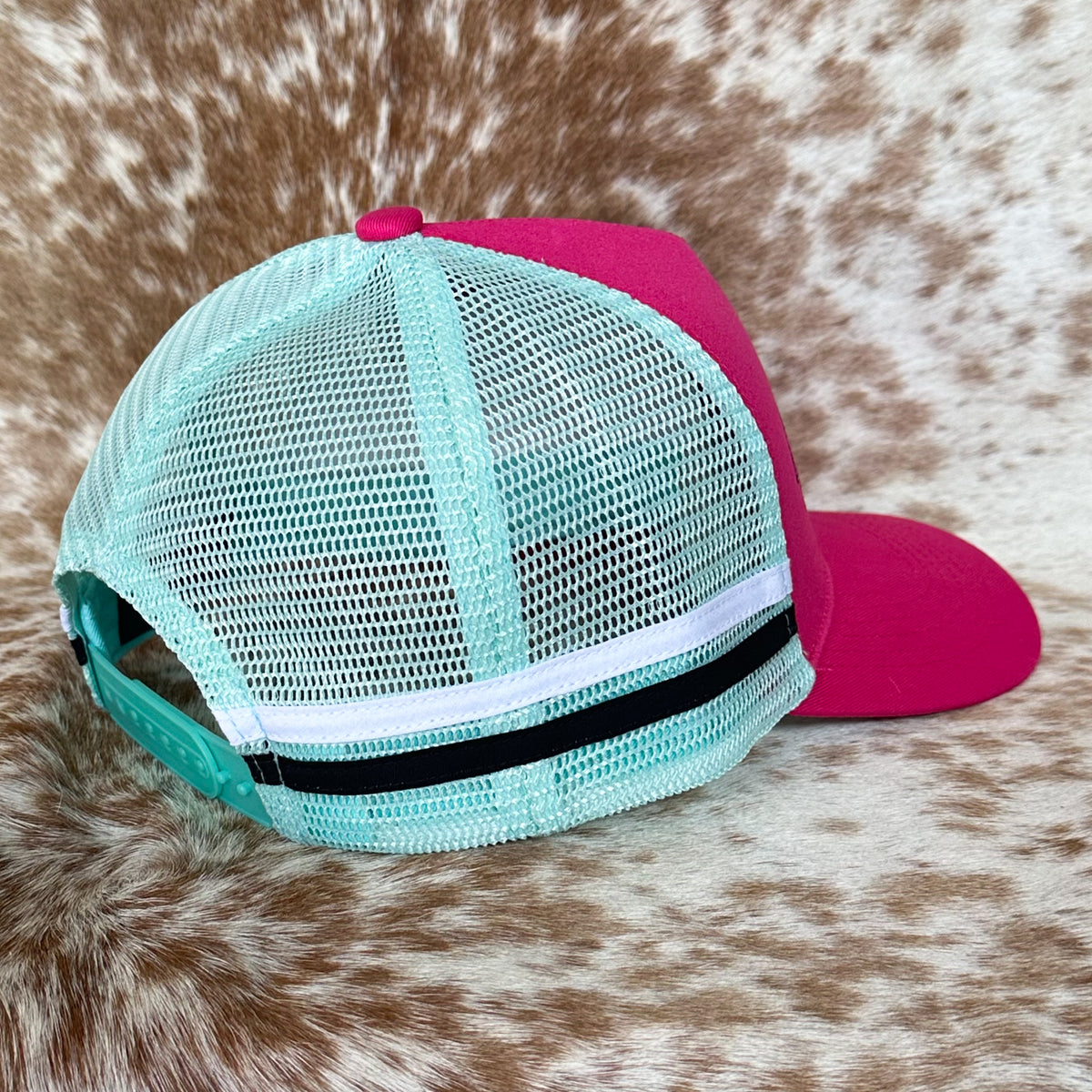 Dustybutts Trucker Cap // Pink & Mint