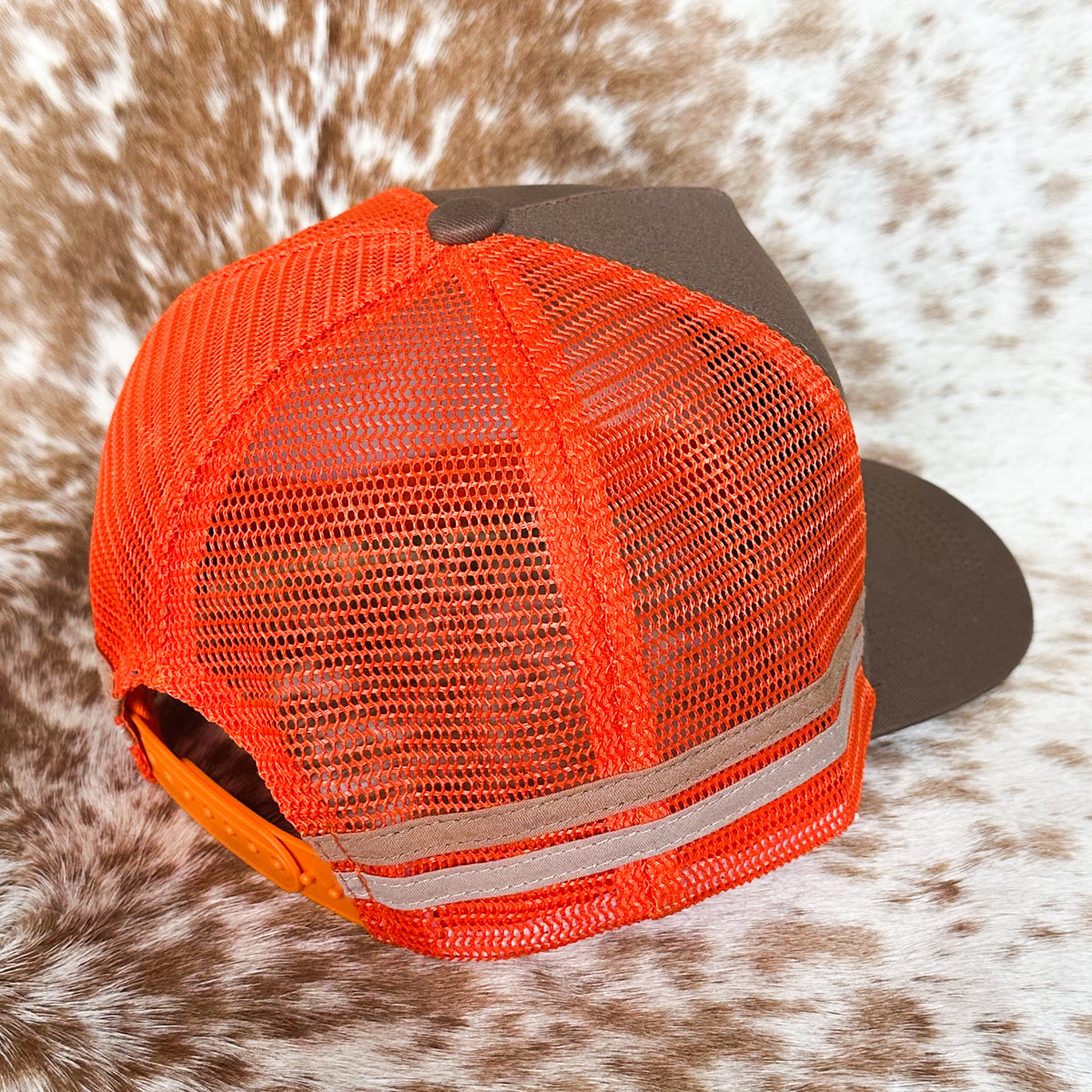 Dustybutts Trucker Cap // Chocolate & Orange