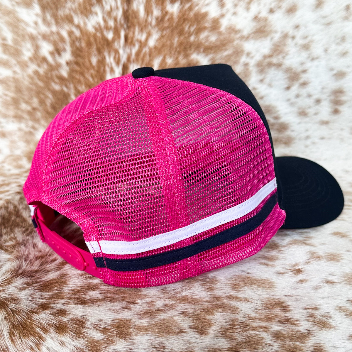 Dustybutts Trucker Cap // Navy & Hot Pink