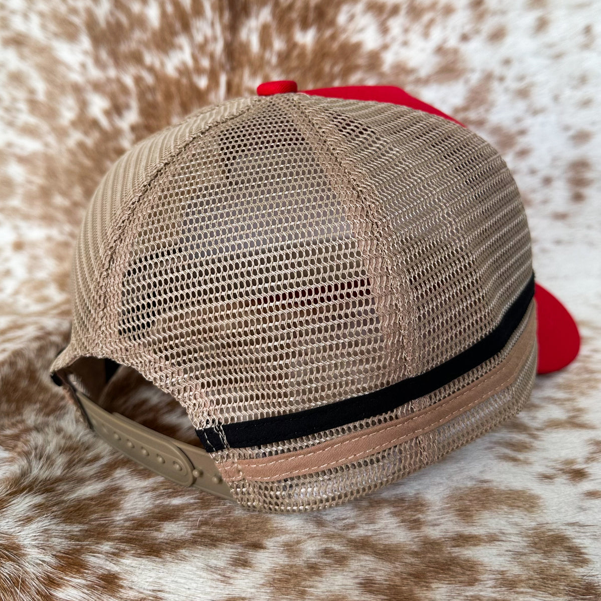 Dustybutts Trucker Cap // Red & Cream