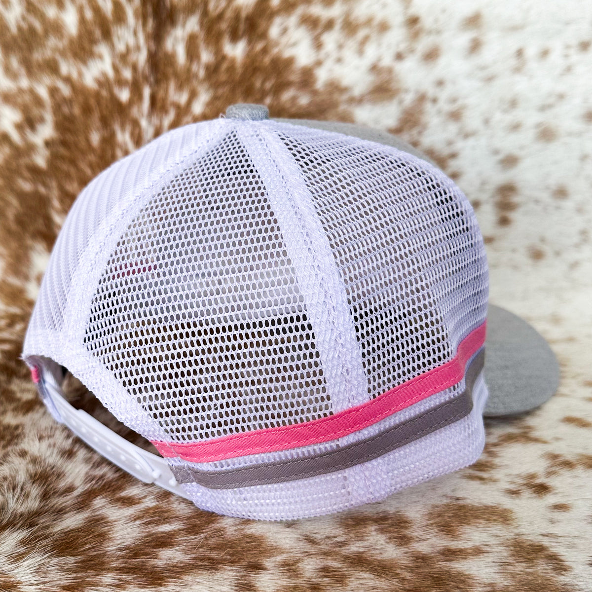 Dustybutts Trucker Cap // Grey and Pink