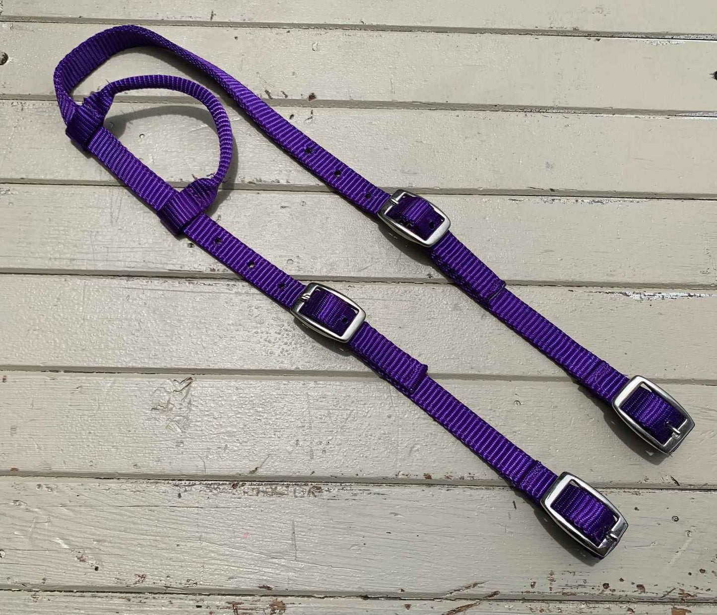 Nylon One Eared Quick Change Bridle // Purple - Dustybutts Australia