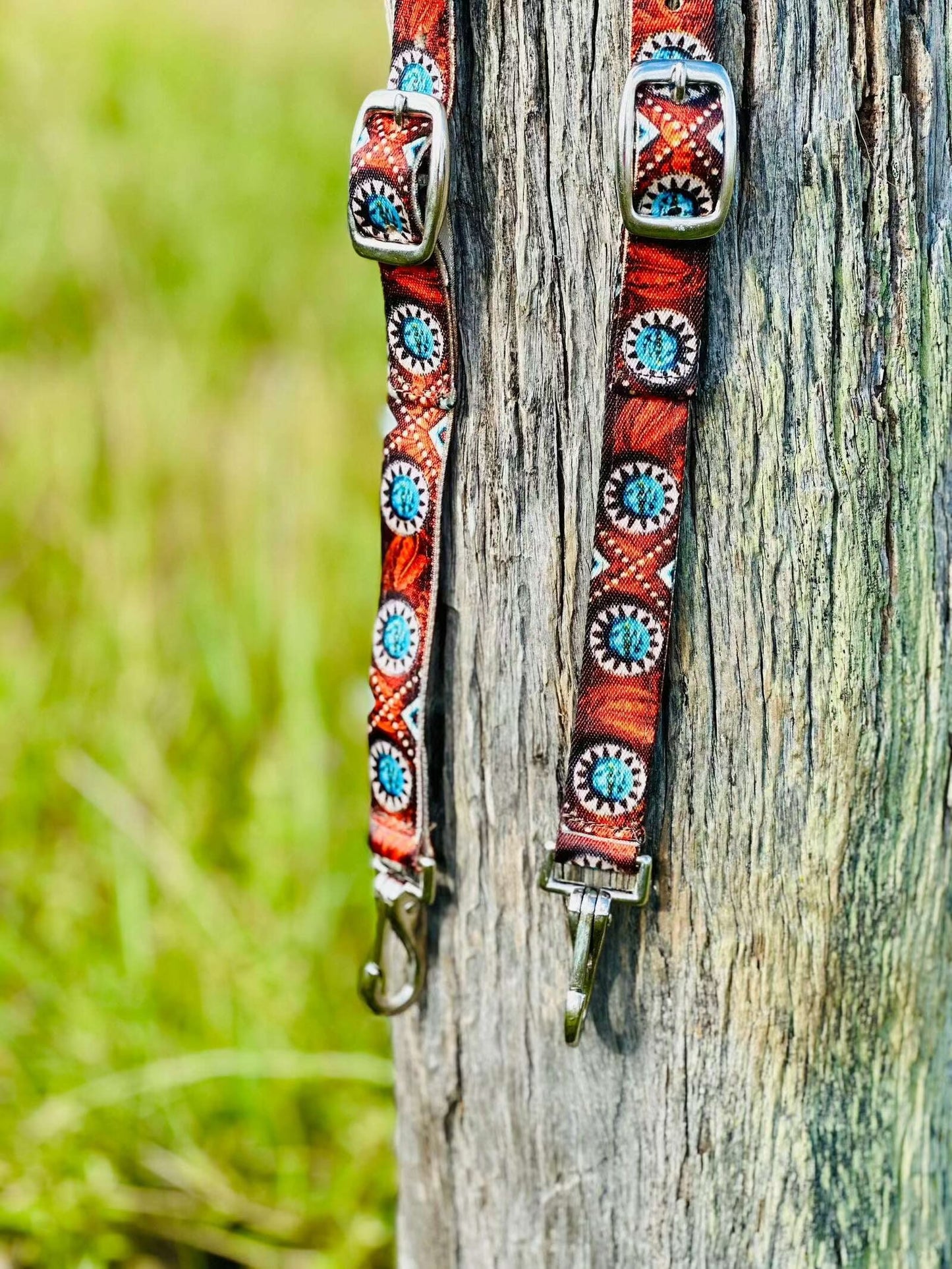 Quick_Change_Nylon_One_Eared_Bridle_-_Wild_West_Feathered_-_Dustybutts_Australia-7733381