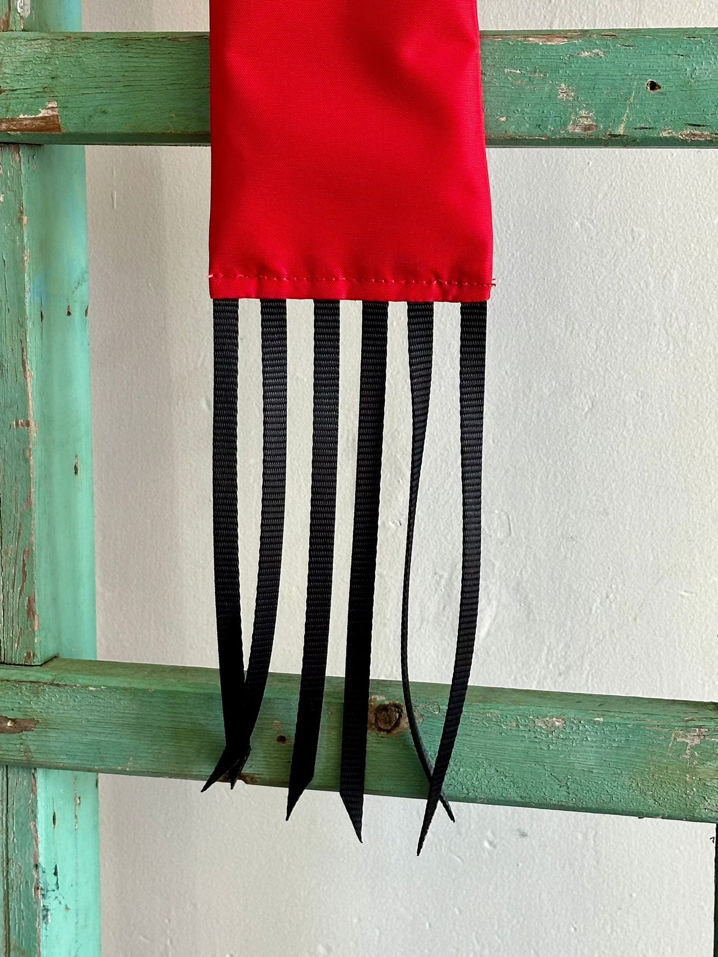 Red Tail Bag With Black Whippers // Regular - Dustybutts Australia